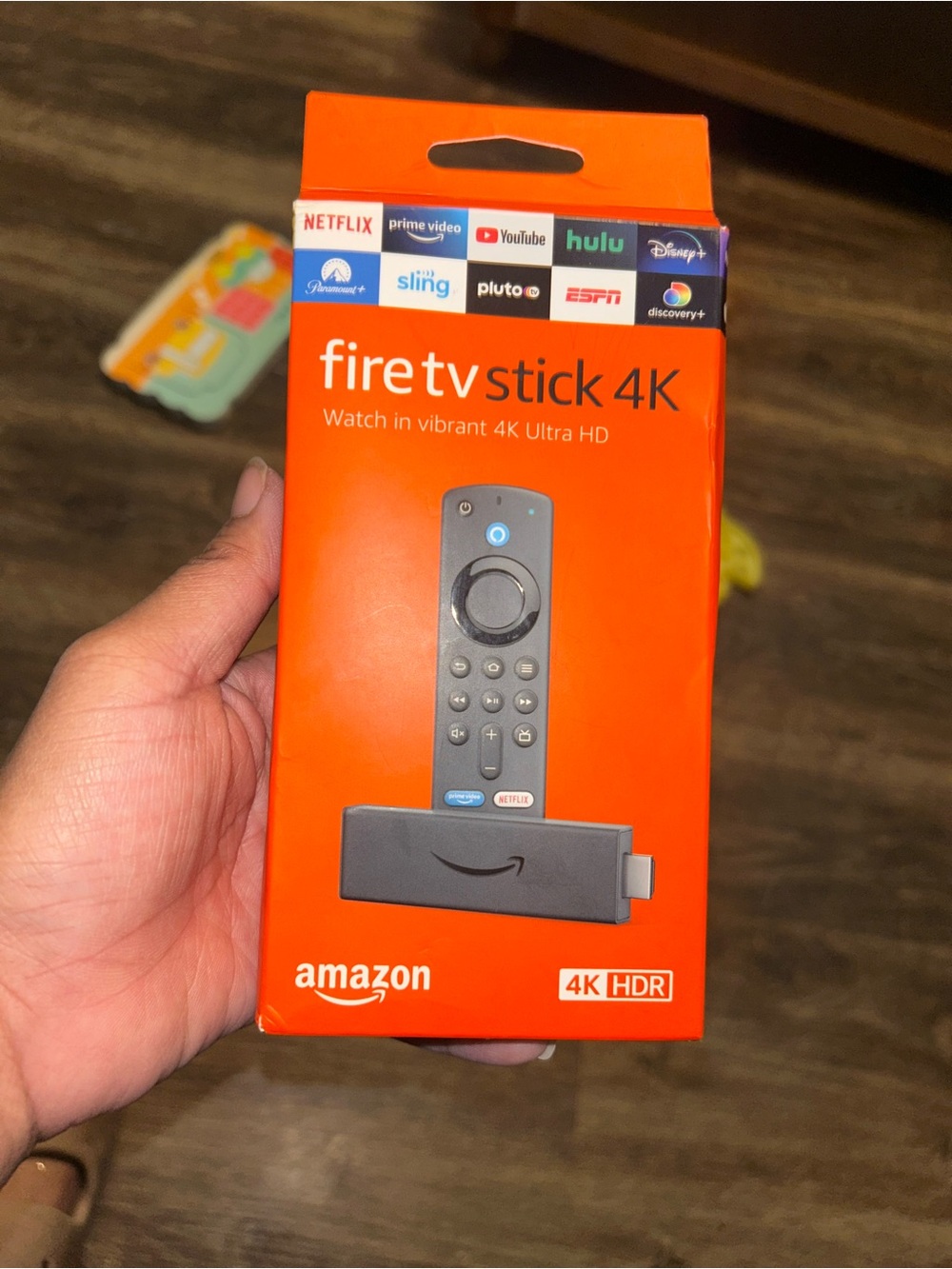 Amazon Fire TV Stick 4K - Bright Orange Retail Box
